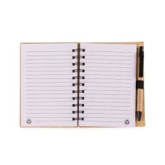 Caderno Papelão e Bambu com Caneta Personalizado