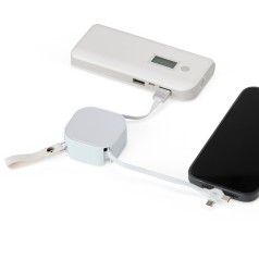 Cabo USB Retrátil com Suporte Personalizado