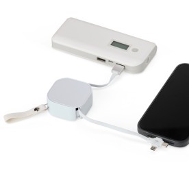 Cabo USB Retrátil com Suporte Personalizado