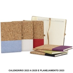 Caderneta A5 Cortiça e Linho Personalizada