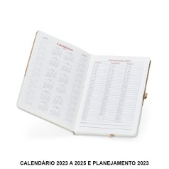 Caderneta A5 Cortiça e Linho Personalizada