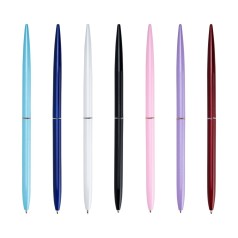 Caneta Metálica Slim Azul Personalizada