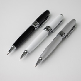 Caneta Metálica Azul com Rotação Personalizada