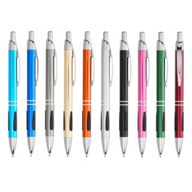 Caneta Metálica Emborrachada com Clique Personalizada