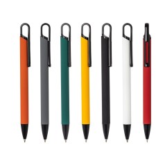 Caneta Metálica com Acabamento em Borracha Personalizada