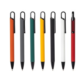 Caneta Metálica com Acabamento em Borracha Personalizada