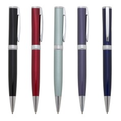 Caneta Metálica com Rotação Azul Personalizada