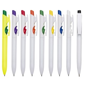 Caneta Personalizada Branca com Trava Inteligente