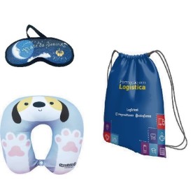 Kit Viagem Almofada, Máscara e Sacochila Personalizado