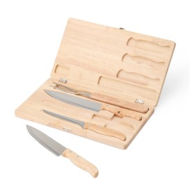 Kit Churrasco 4 Peças em Estojo de Madeira