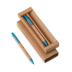 Kit Ecológico Caneta e Lapiseira de Cortiça Personalizado