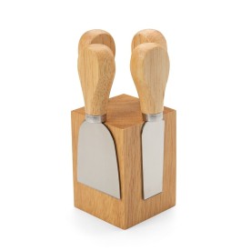 Kit Queijo com Suporte Magnético de Bambu Personalizado