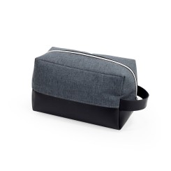 Nécessaire em Nylon com Detalhes em Couro Personalizada