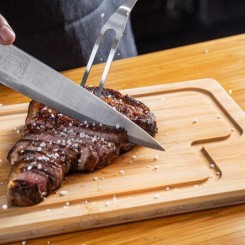 Conjunto de Churrasco com Cabo de Bambu Personalizado