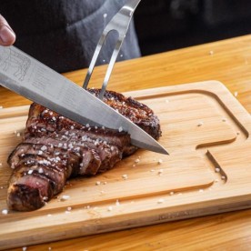 Conjunto de Churrasco com Cabo de Bambu Personalizado