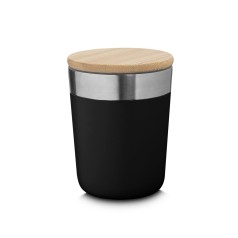 Copo Térmico de Inox com Tampa Bambu Personalizado