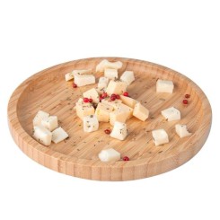 Petisqueira Redonda de Bambu Personalizada