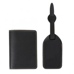 Kit Viagem 2 Peças em Couro Sintético Personalizado