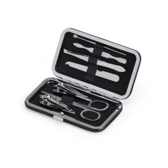 Kit Manicure em Estojo de Couro Sintético Personalizado