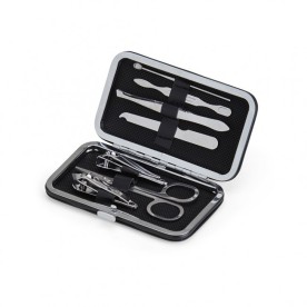 Kit Manicure em Estojo de Couro Sintético Personalizado