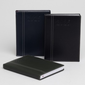 Agenda Diária 2026 Couro Sintético Personalizada