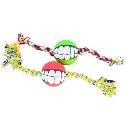 Bolinha para Pets com Corda Personalizada