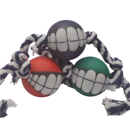 Bolinha para Pets com Corda Personalizada