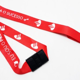 Cordão Crachá Poliéster com Trava Personalizado