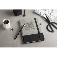 Caderno A5 em Palha e Canvas Personalizado