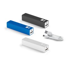 Bateria portátil em alumínio 2.200 mAh Personalizada