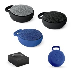 Caixa de som com microfone em ABS e tecido em poliéster Personalizado