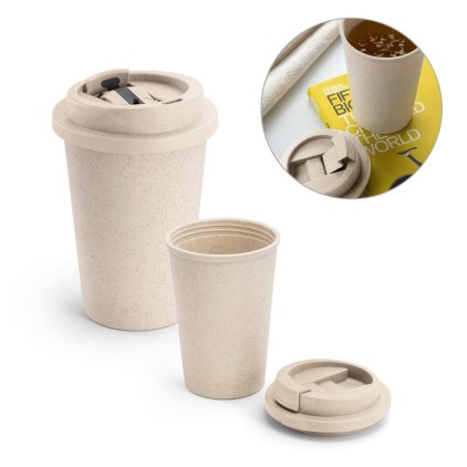 Copo de Viagem Sustentável em Fibra de Bambu Personalizado