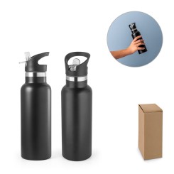 Garrafa Térmica Inox 570ml com Canudo Personalizada
