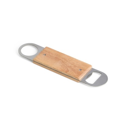 Abridor de Garrafa Madeira e Inox Personalizado