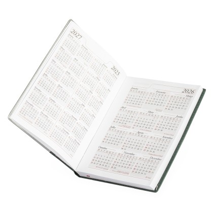 Agenda Diária 2026 Capa em Couro Sintético 