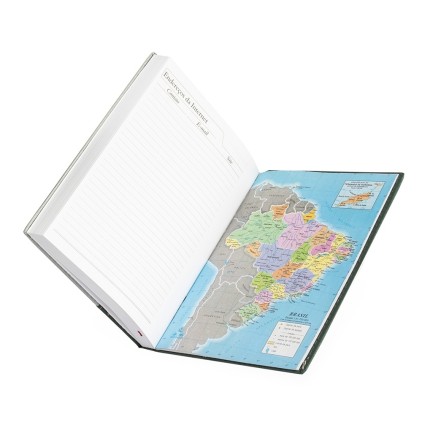 Agenda Diária 2026 Capa em Couro Sintético 