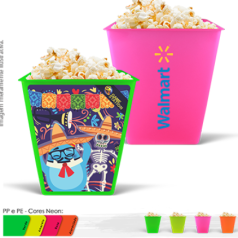 Balde de Pipoca Retangular Personalizado