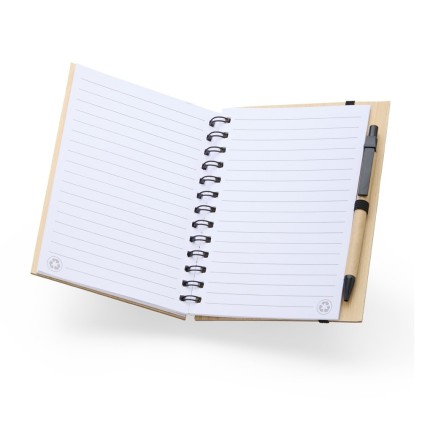 Caderno de Papelão com Caneta Personalizado