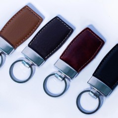 Chaveiro Retangular de Couro Sintético Personalizado