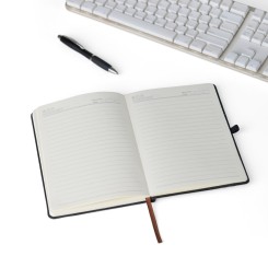 Caderneta Emborrachada Pautada com Suporte Personalizada