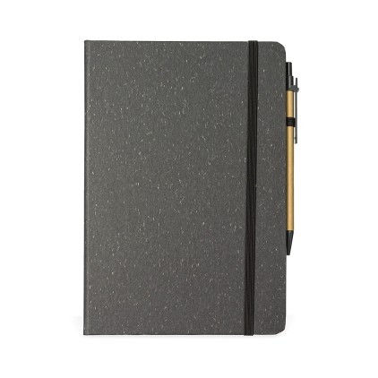 Caderneta com Caneta de Fibra de Arroz Personalizada