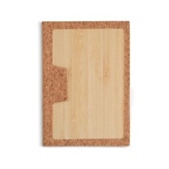 Caderneta de Bambu com Cortiça Personalizada