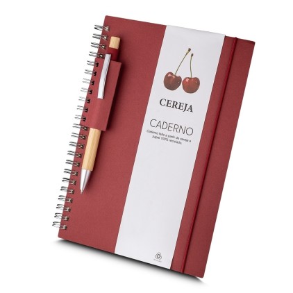 Caderno A5 Reciclado com Elástico Personalizado