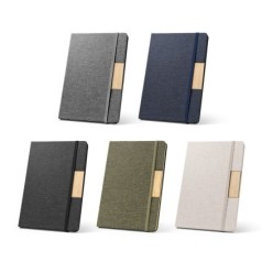 Caderno Sustentável com Tecido Reciclado Personalizado