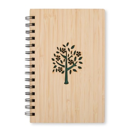 Caderno em Bambu com Espiral Personalizado