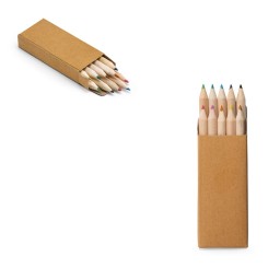 Caixa com 10 Mini Lápis de Cor Personalizada