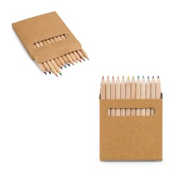 Caixa com 12 Mini Lápis de Cor Personalizada