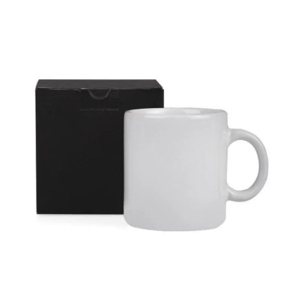 Caneca de Cerâmica Branca com Caixa Personalizada
