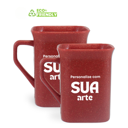 Caneca Quadrada Ecológica 250 ml Personalizada