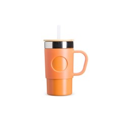 Caneca Térmica de Inox com Bambu Personalizada